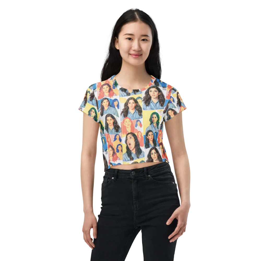 Denim Dreamgirls on Crop Tee — Front