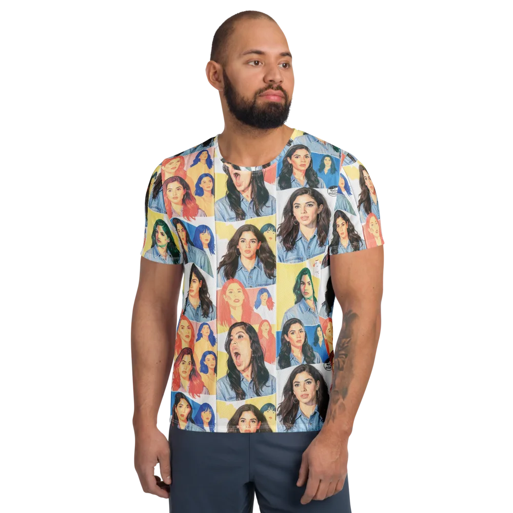 Denim Dreamgirls on Men's Athletic T-Shirt — Front
