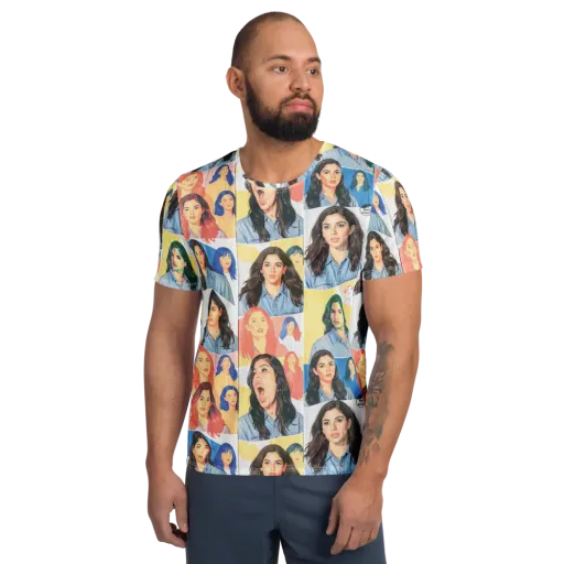 Denim Dreamgirls on a Men's Athletic T-Shirt