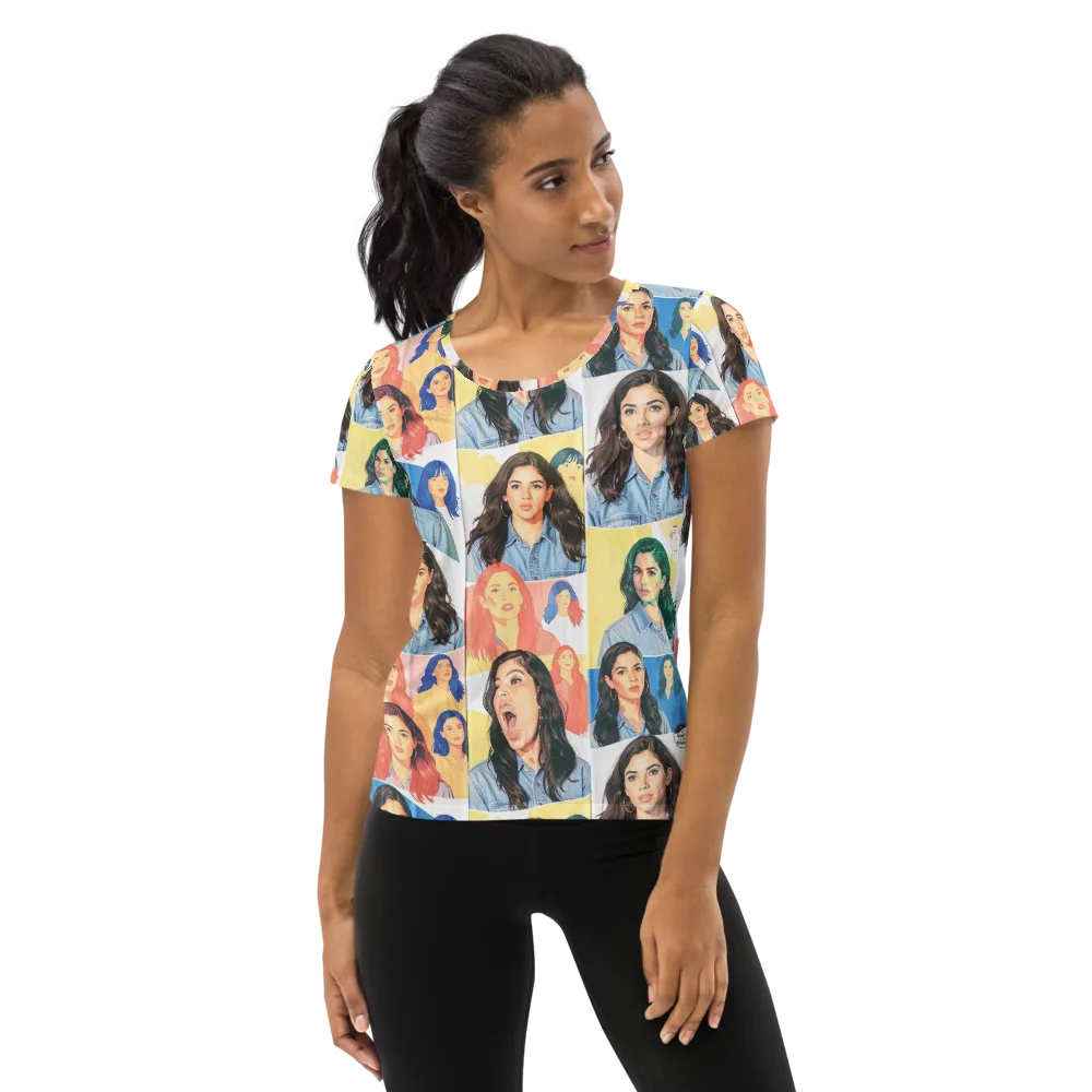 Denim Dreamgirls on Women's Athletic T-Shirt — Front