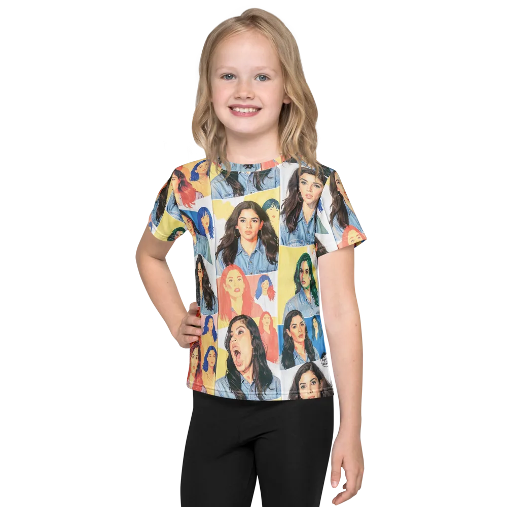 Denim Dreamgirls on Kids Crew Neck T-Shirt — Front