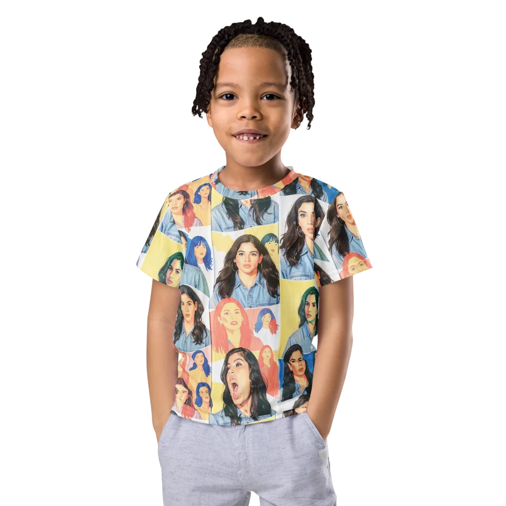 Denim Dreamgirls on Kids Crew Neck T-Shirt — Front