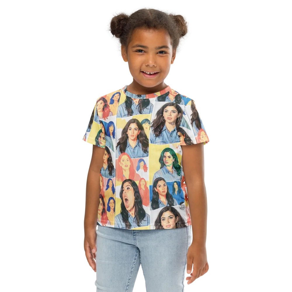Denim Dreamgirls on Kids Crew Neck T-Shirt — Front