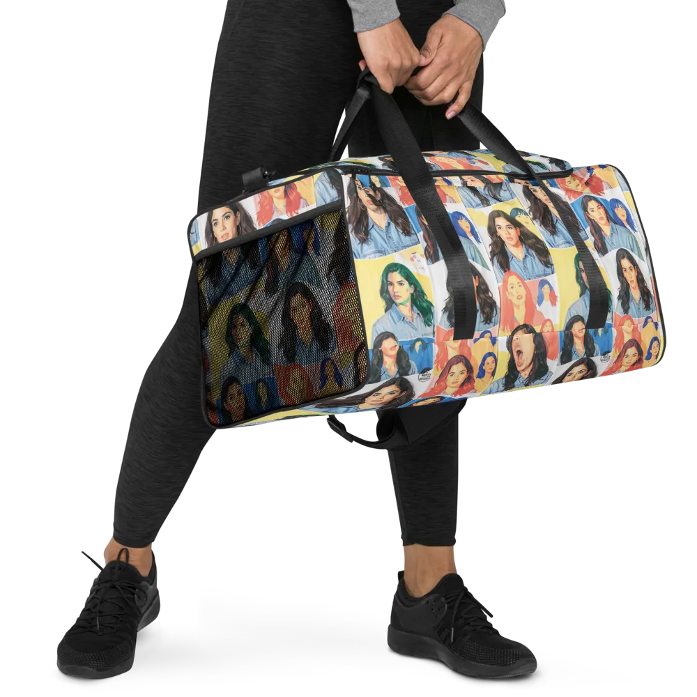 Denim Dreamgirls on Duffle Bag — Right Front