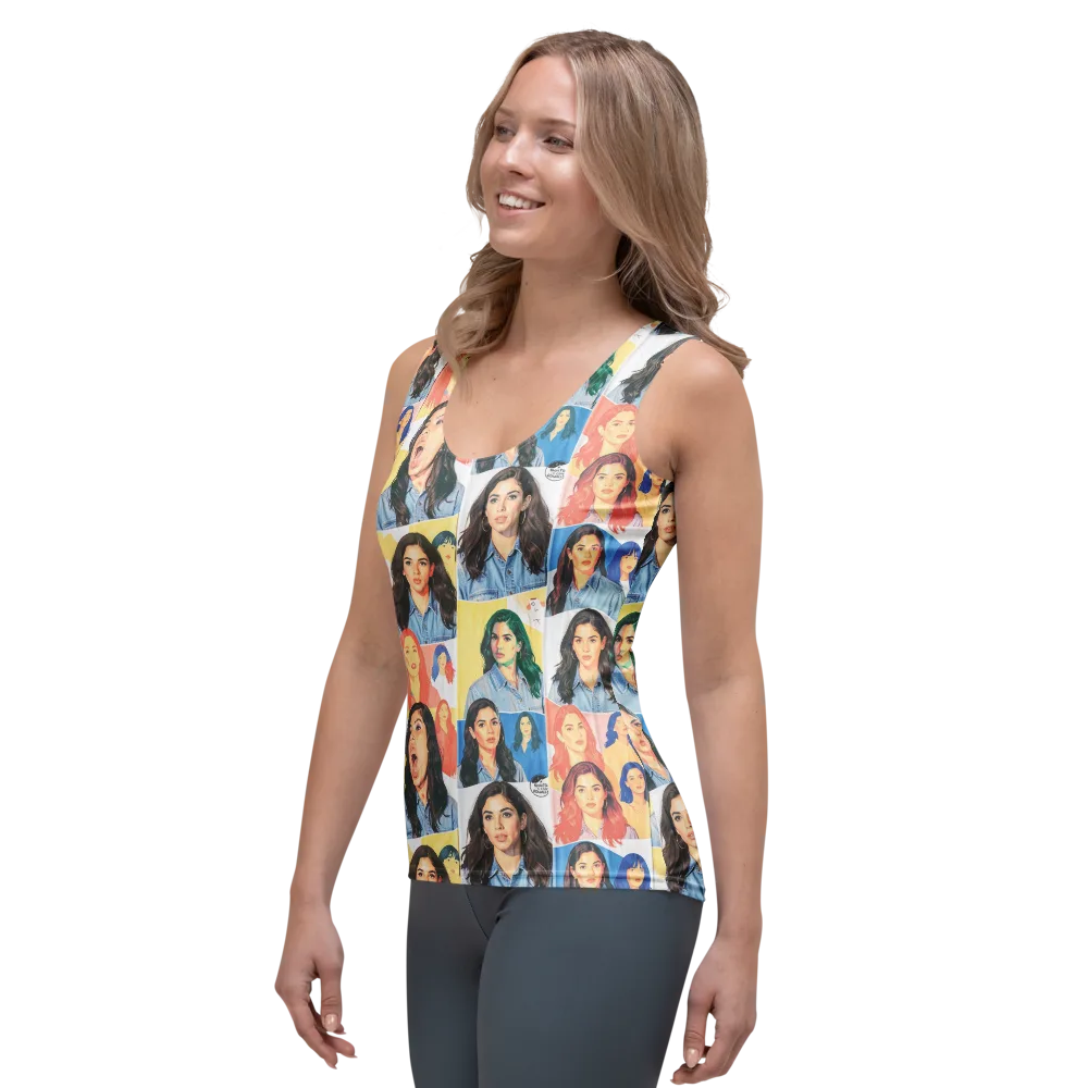 Denim Dreamgirls on Women's Tank Top — Left Front