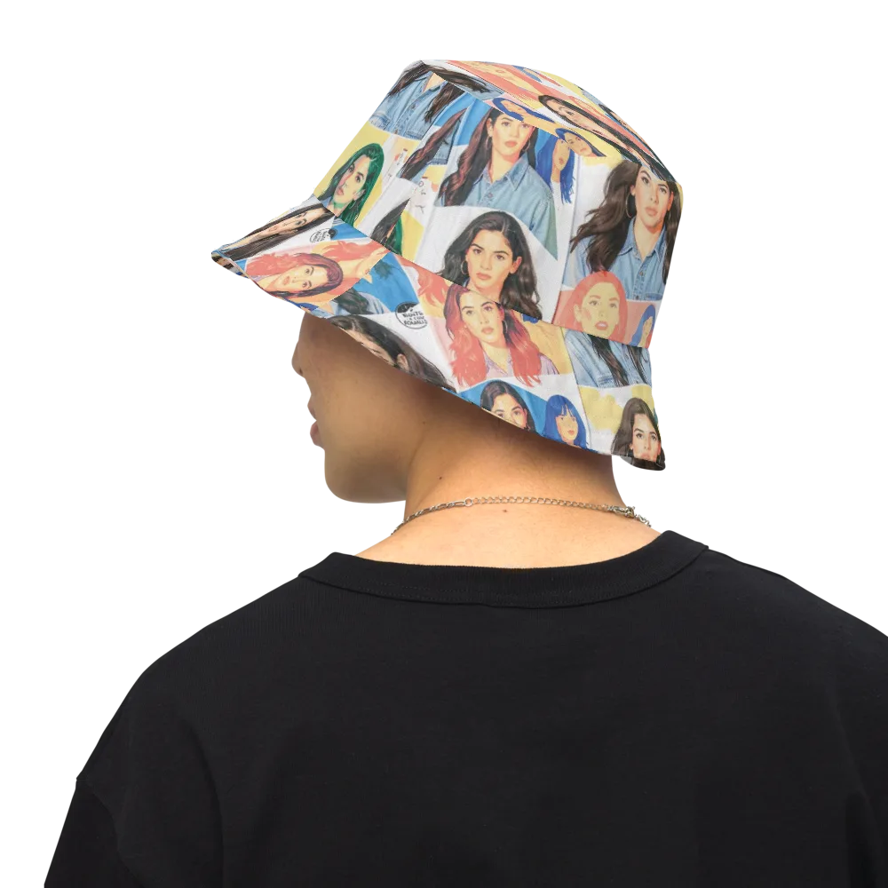 Denim Dreamgirls on Reversible Bucket Hat — Back Inside