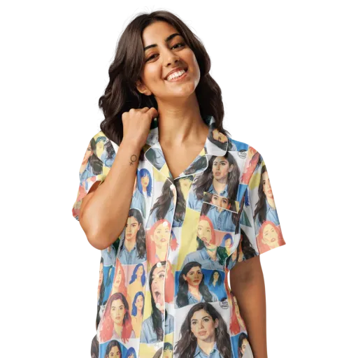 Denim Dreamgirls on a Women's Short Sleeve Pajama Top