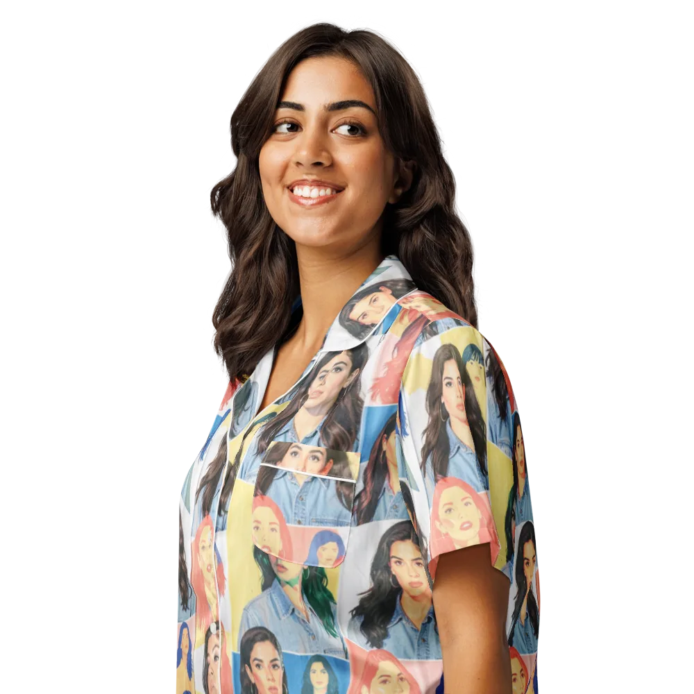 Denim Dreamgirls on Women's Short Sleeve Pajama Top — Left Front