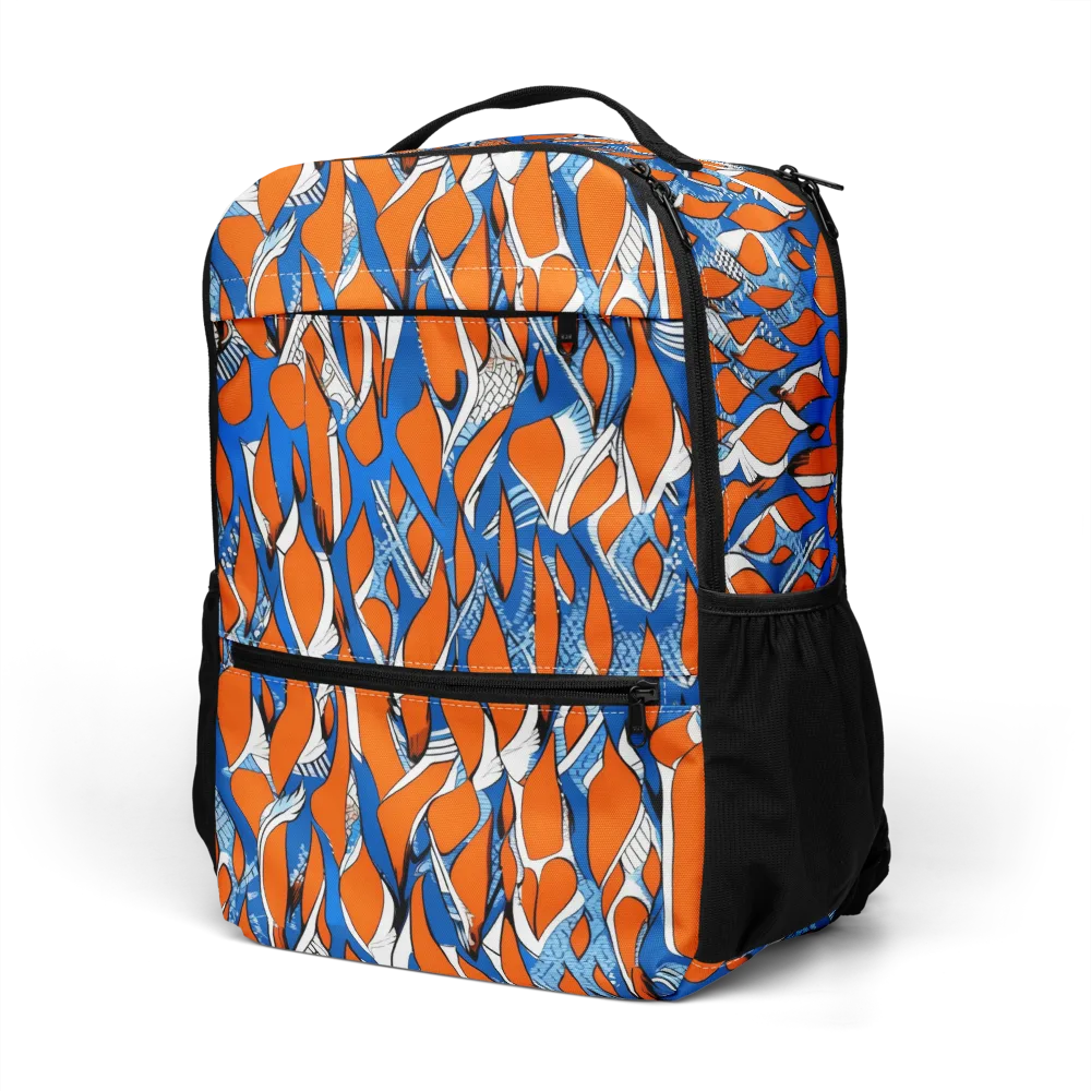 Flamingo Circuit on Utility Backpack — Left Front