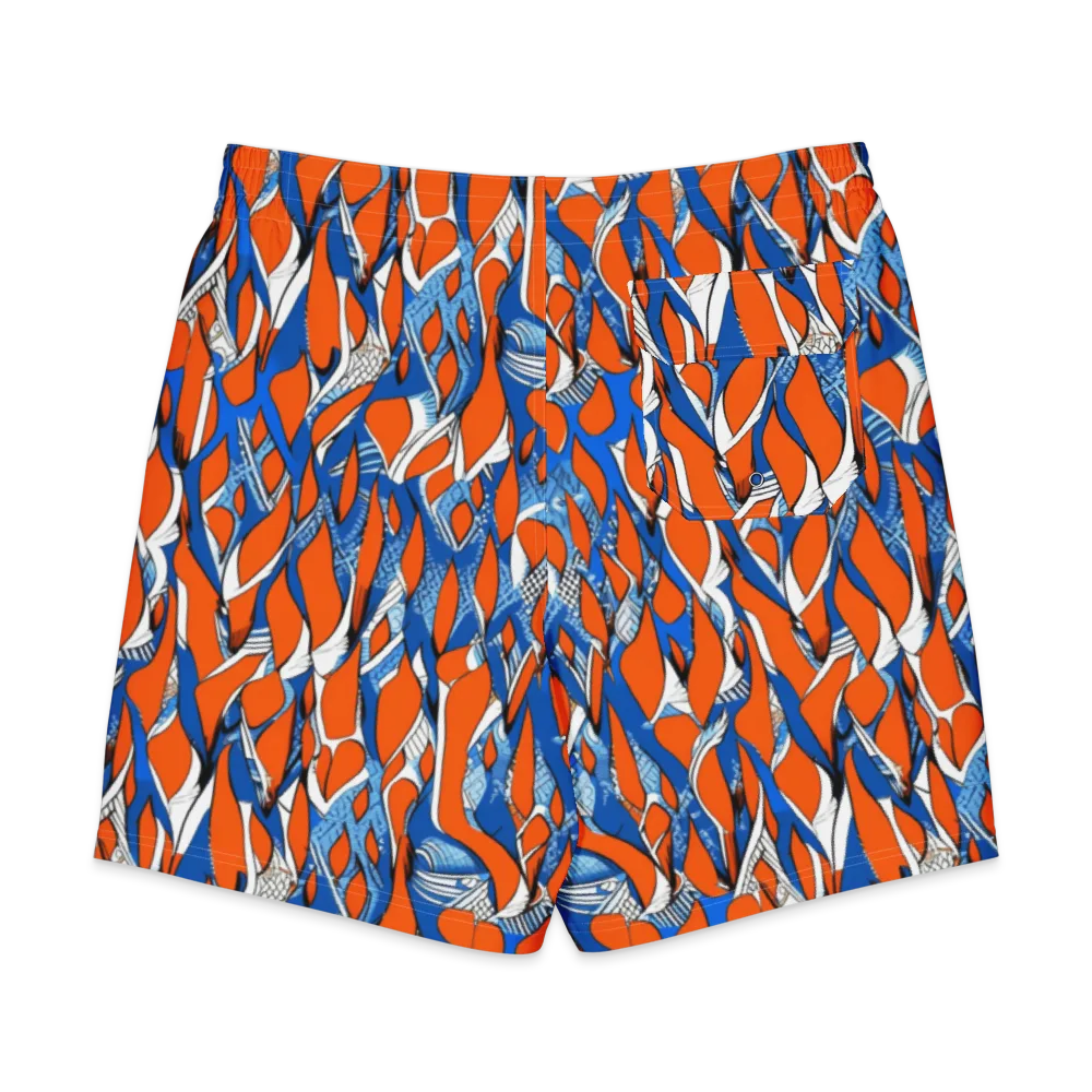 Flamingo Circuit on Men's Board Shorts — Back