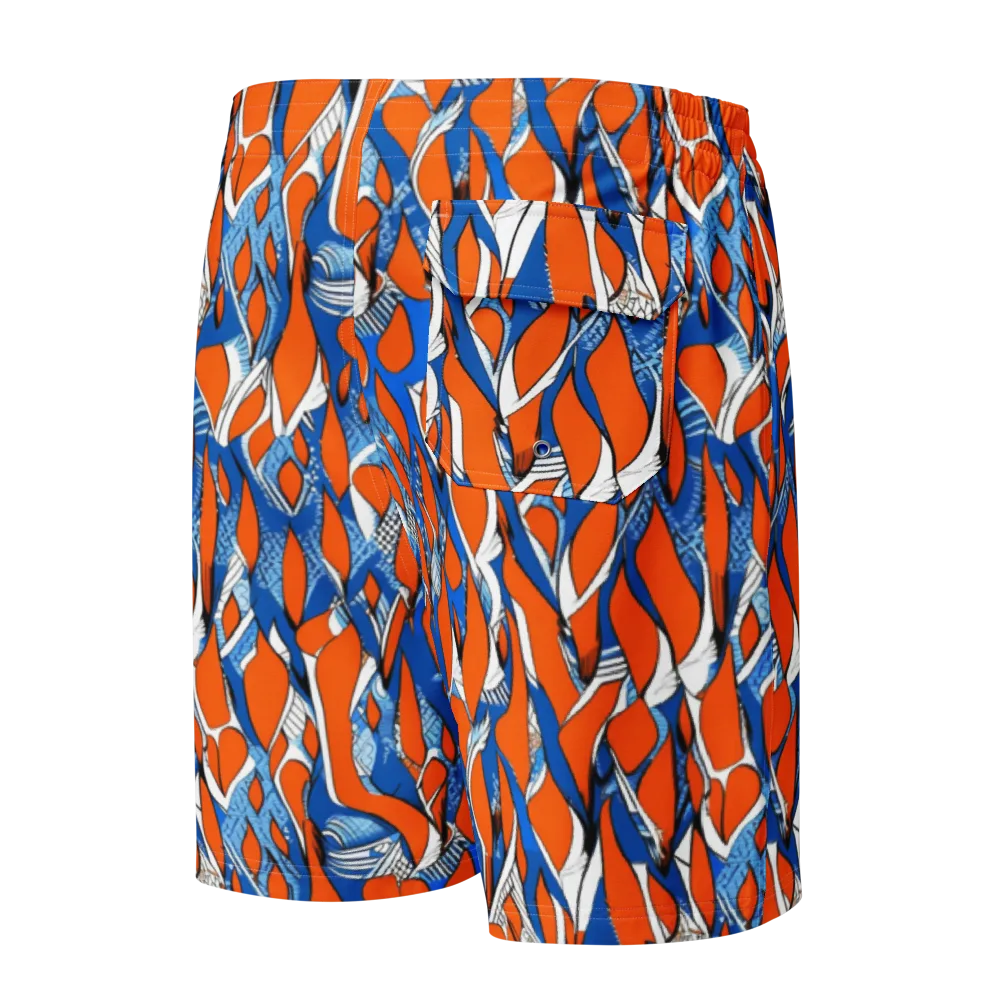 Flamingo Circuit on Men's Board Shorts — Back
