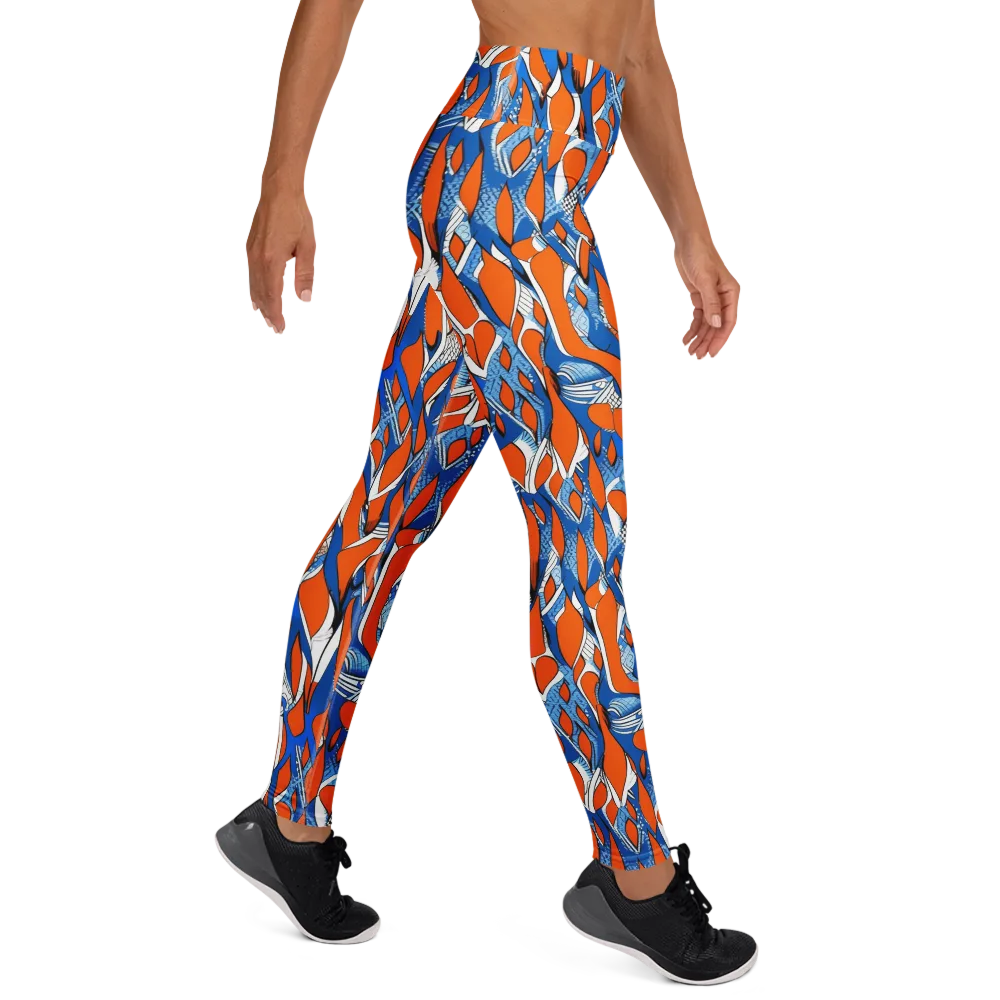 Flamingo Circuit on Yoga Leggings — Right