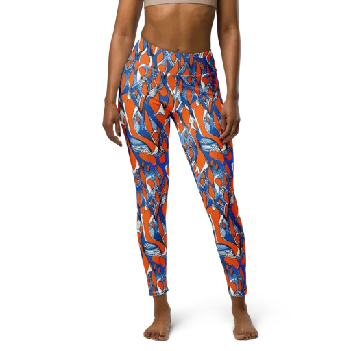 Flamingo Circuit on a Yoga Leggings