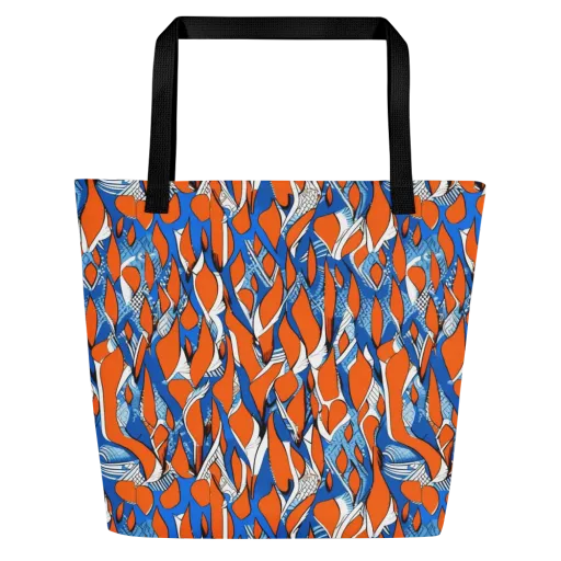 Flamingo Circuit on a Large Tote Bag W/ Pocket