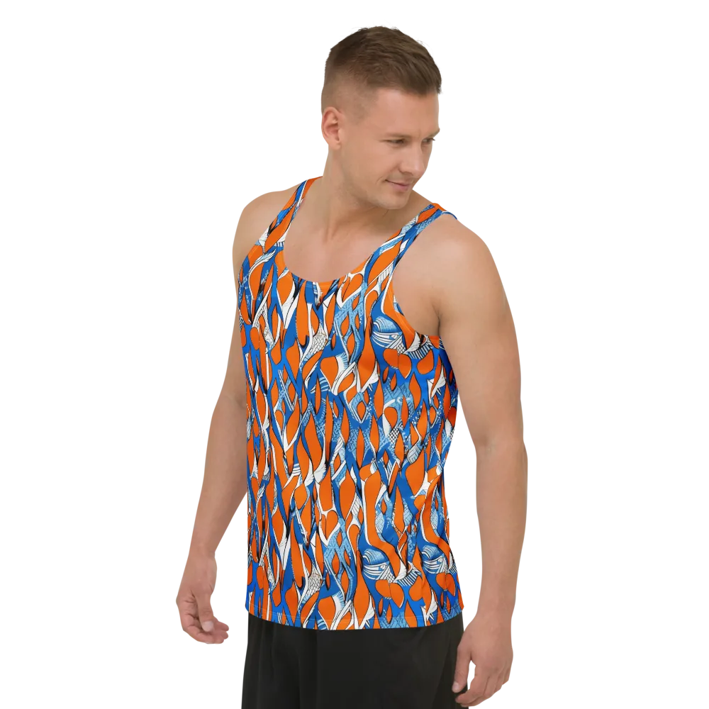 Flamingo Circuit on Men's Tank Top — Left Front