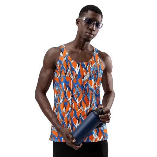Flamingo Circuit on a Men's Tank Top