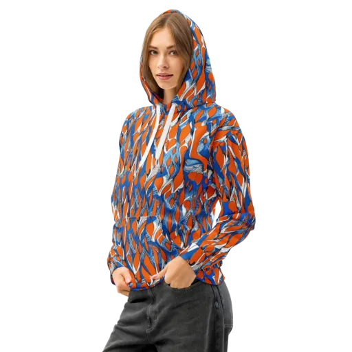 Flamingo Circuit on a Cotton Hoodie