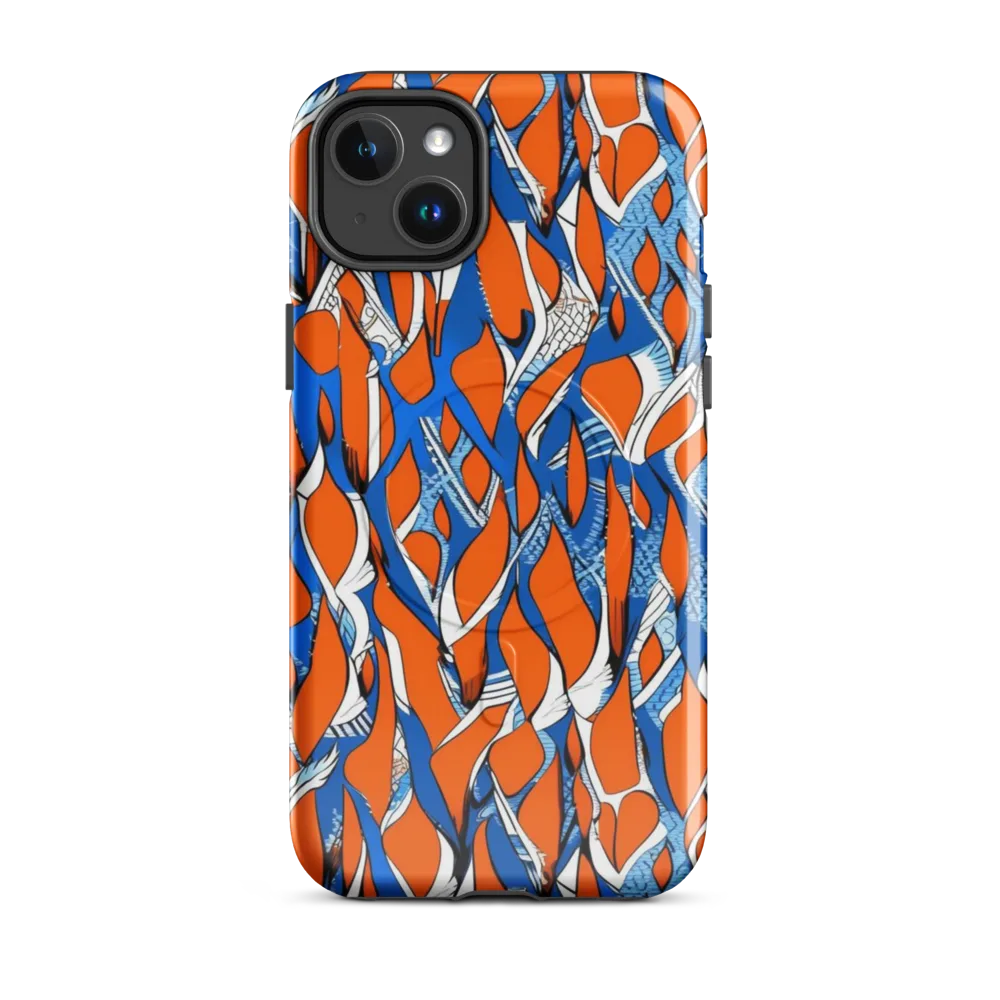 Flamingo Circuit on MagSafe Tough Case for iPhone® — Front