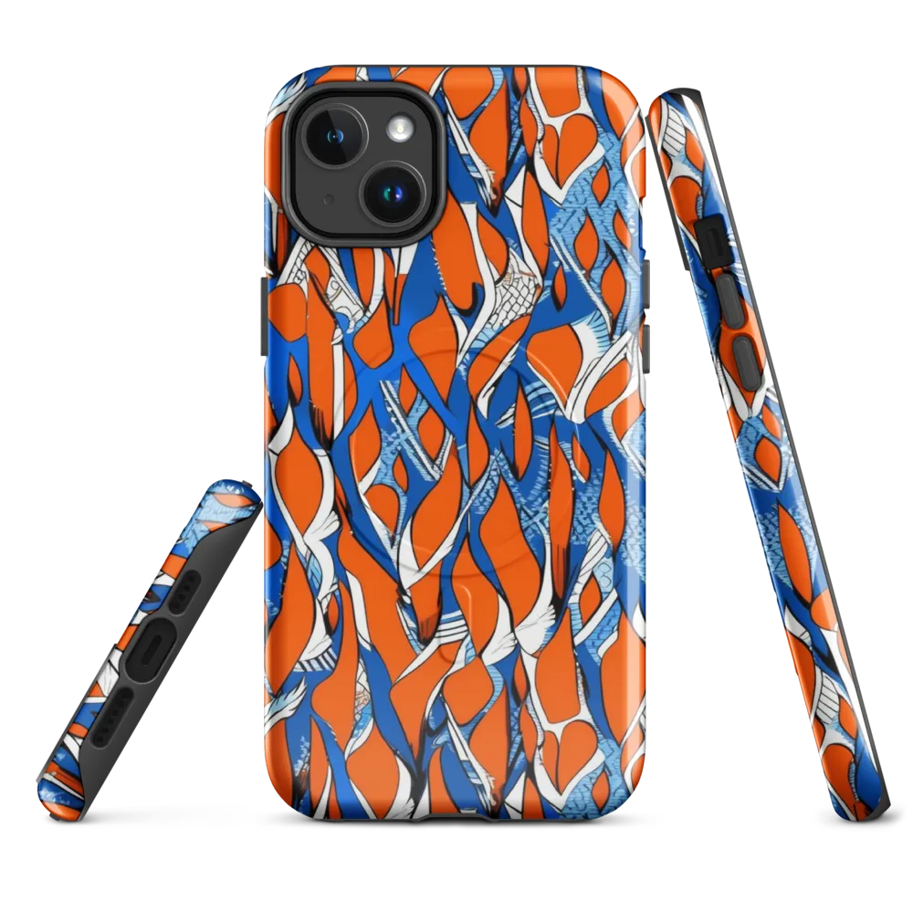 Flamingo Circuit on MagSafe Tough Case for iPhone® — Front