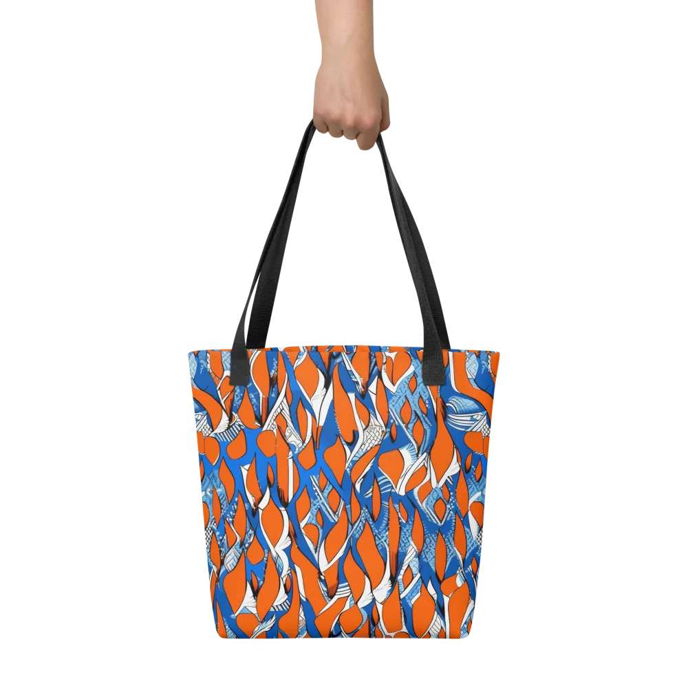 Flamingo Circuit on Tote Bag — Front