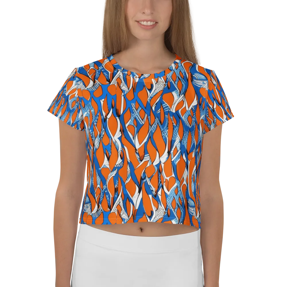 Flamingo Circuit on Crop Tee — Front