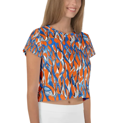 Flamingo Circuit on a Crop Tee