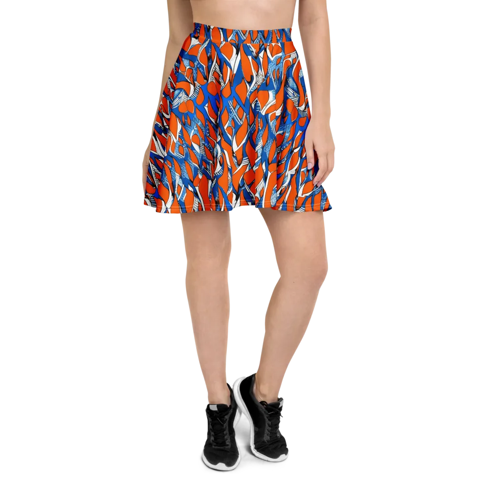 Flamingo Circuit on Skater Skirt — Front
