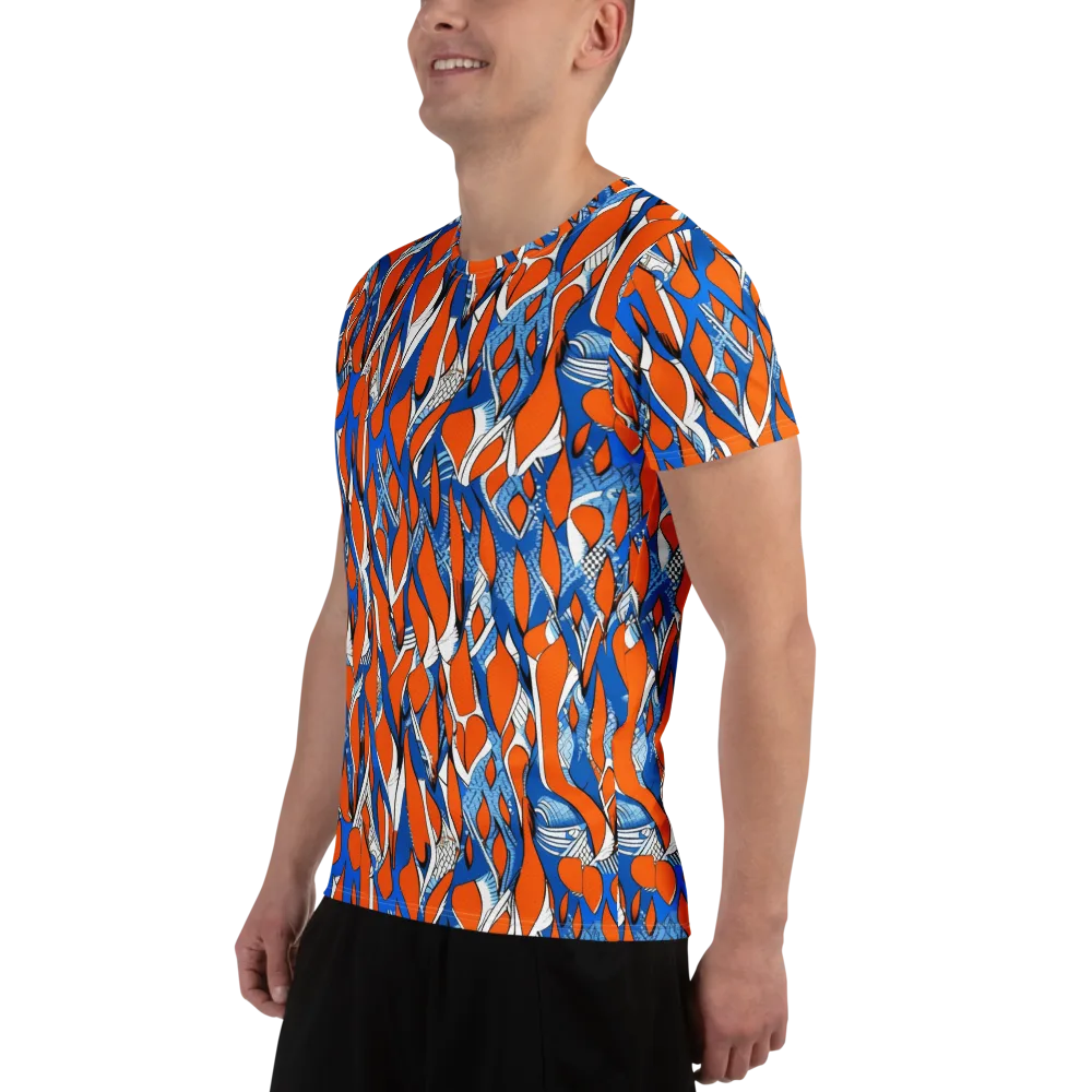 Flamingo Circuit on Men's Athletic T-Shirt — Left