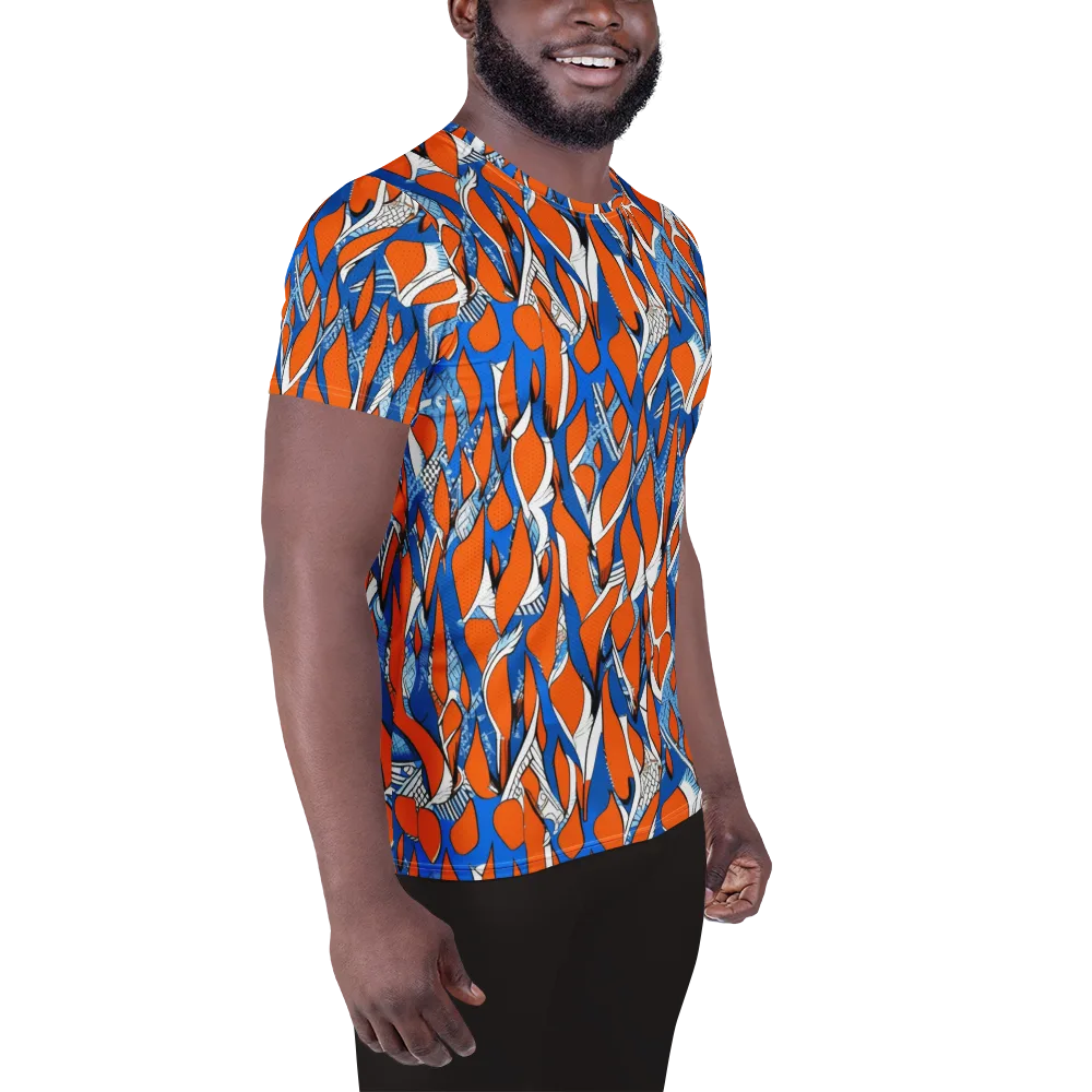 Flamingo Circuit on Men's Athletic T-Shirt — Right