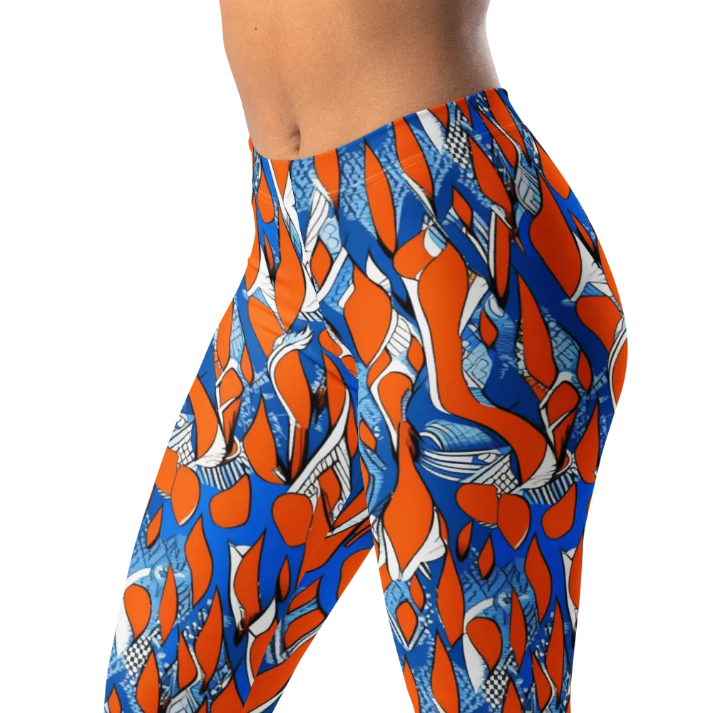 Flamingo Circuit on Leggings — Left Front