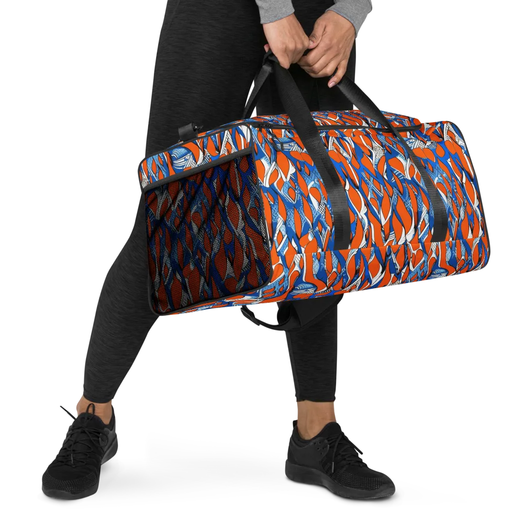 Flamingo Circuit on Duffle Bag — Right Front