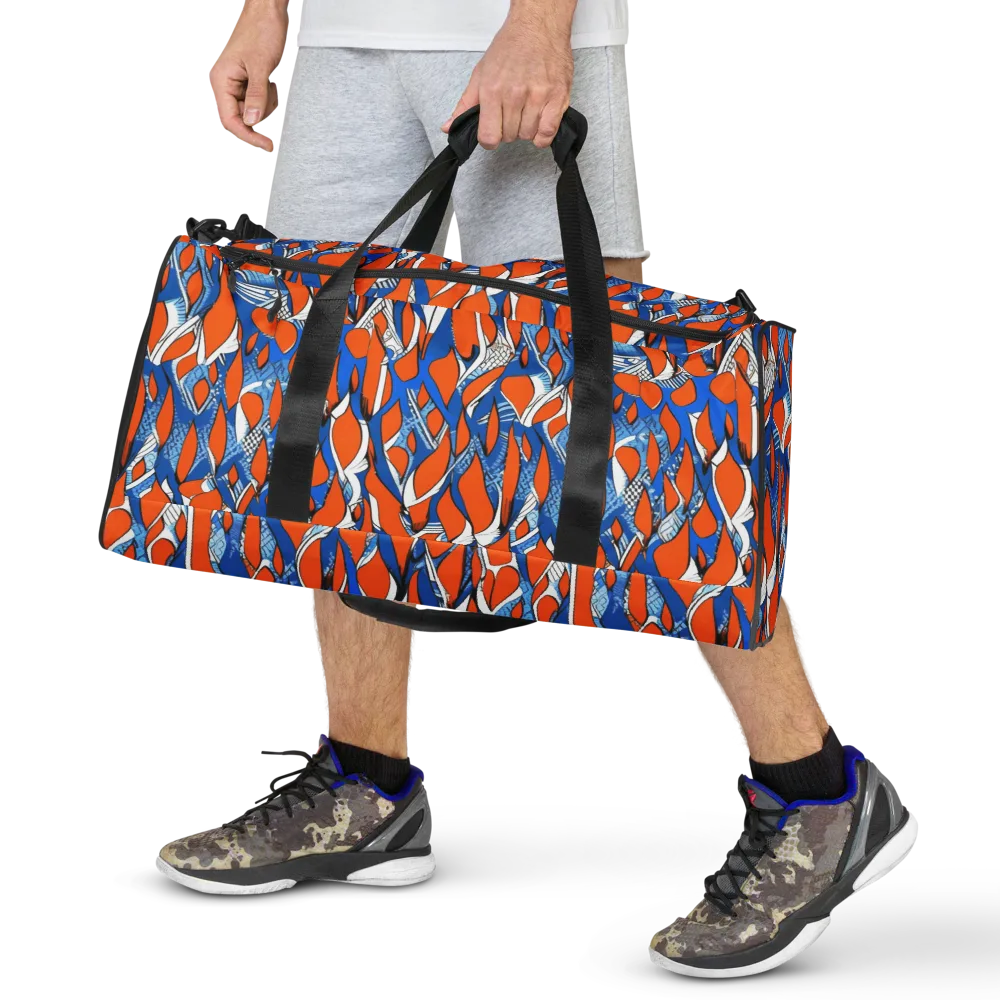 Flamingo Circuit on Duffle Bag — Front