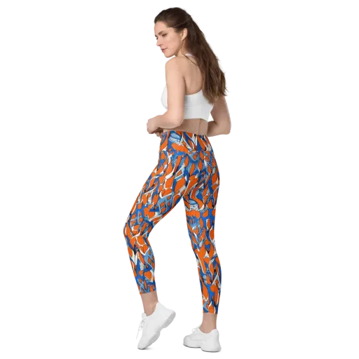 Flamingo Circuit on a Leggings with Pockets