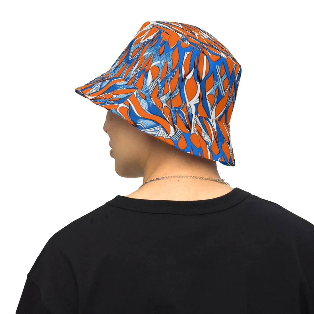 Flamingo Circuit on Reversible Bucket Hat — Back Inside
