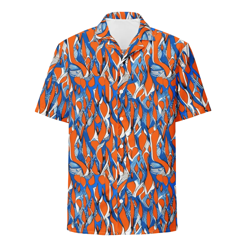 Flamingo Circuit on Button Shirt — Front