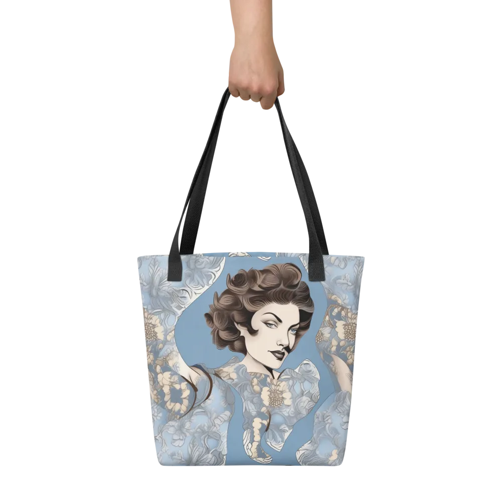 Blue Belle Botanica on Tote Bag — Front