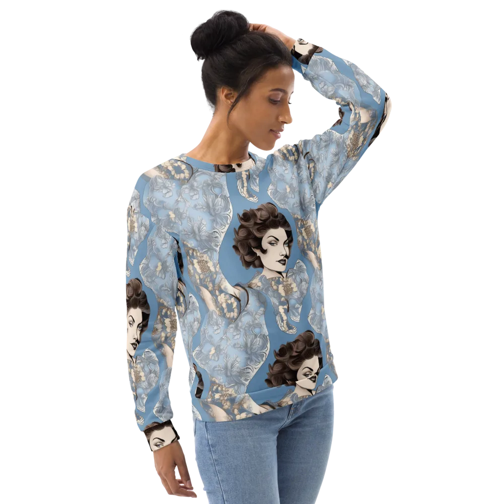 Blue Belle Botanica on Sweatshirt — Right Front