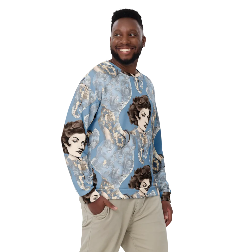 Blue Belle Botanica on Sweatshirt — Front