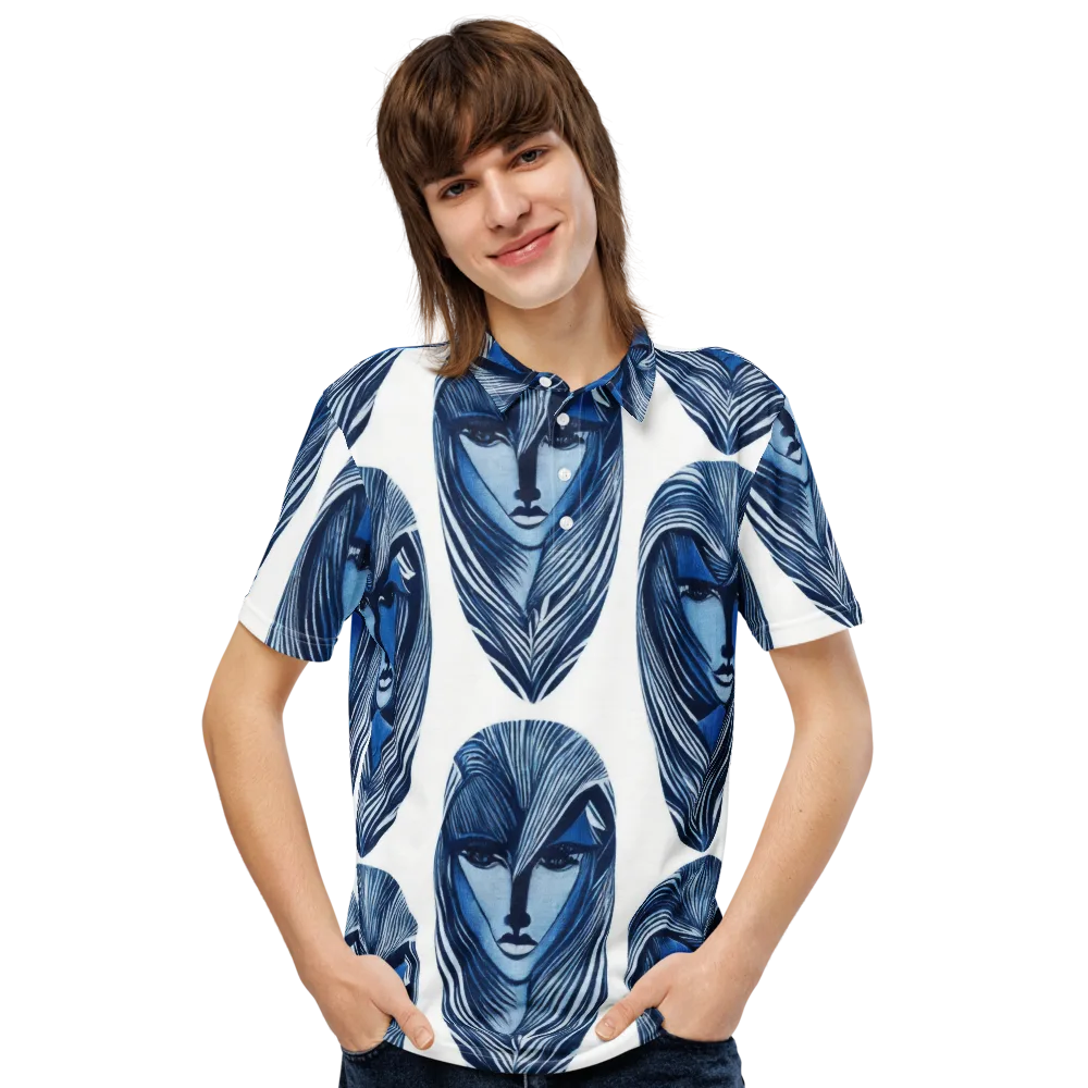 Indigo Visage on Men's Slim Fit Polo Shirt — Front