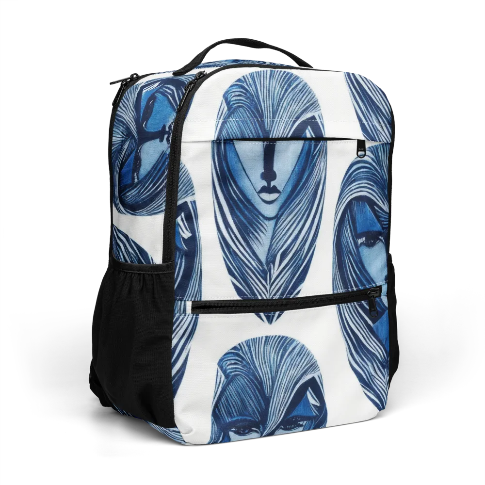 Indigo Visage on Utility Backpack — Right Front