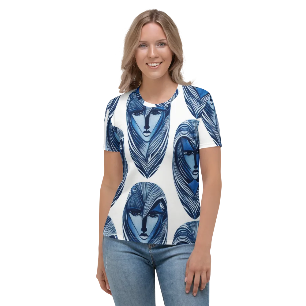 Indigo Visage on Women's Crew Neck T-Shirt — Front