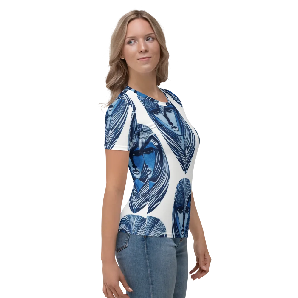 Indigo Visage on Women's Crew Neck T-Shirt — Right
