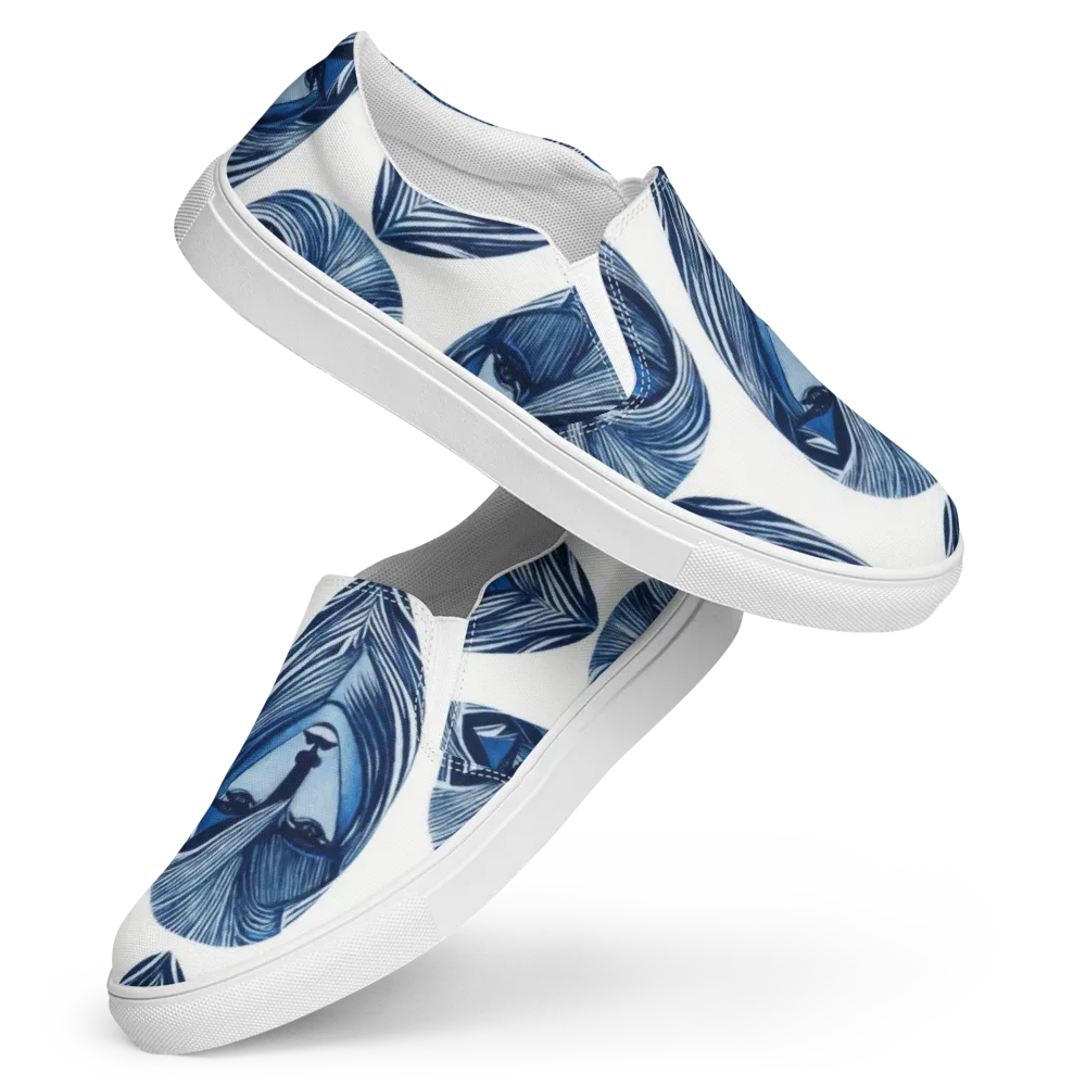Indigo Visage on Women's Slip-On Canvas Shoes — Front