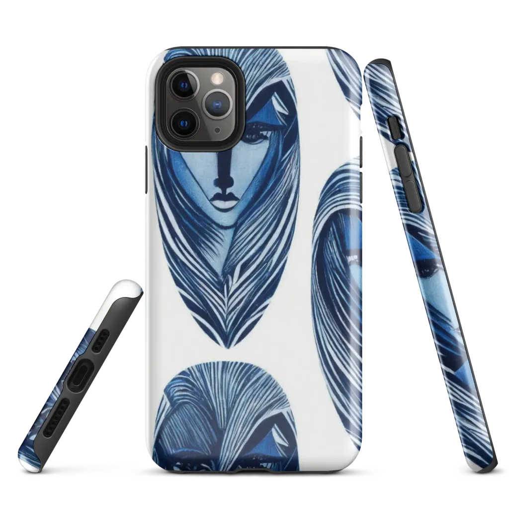 Indigo Visage on Tough Case for iPhone® — Front