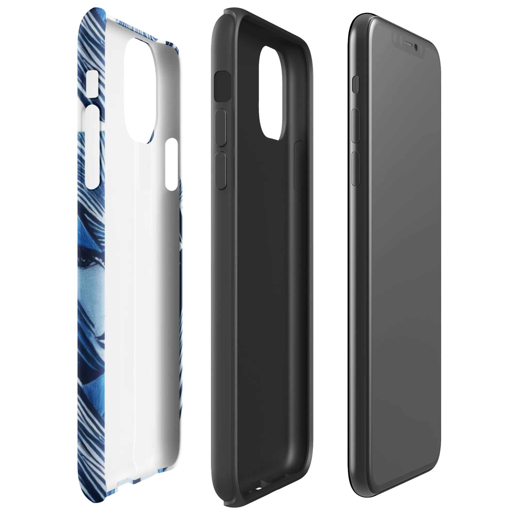 Indigo Visage on Tough Case for iPhone® — Right