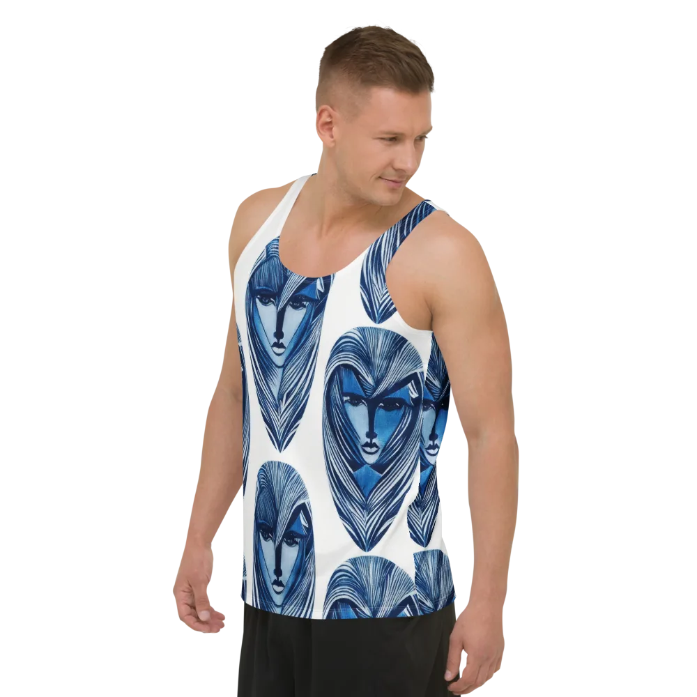 Indigo Visage on Men's Tank Top — Left Front