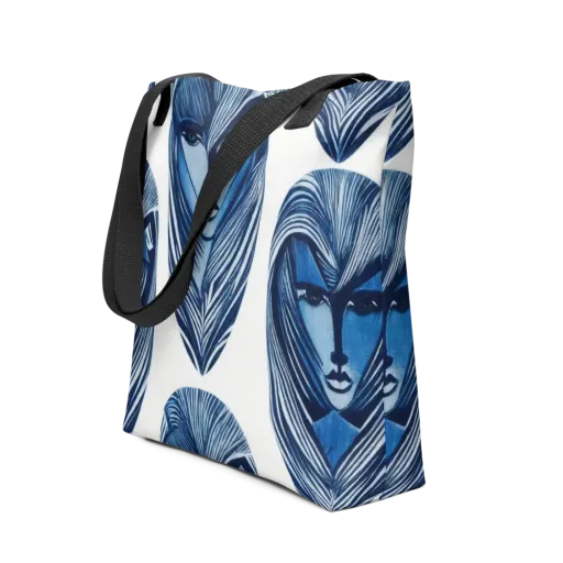 Indigo Visage on a Tote Bag
