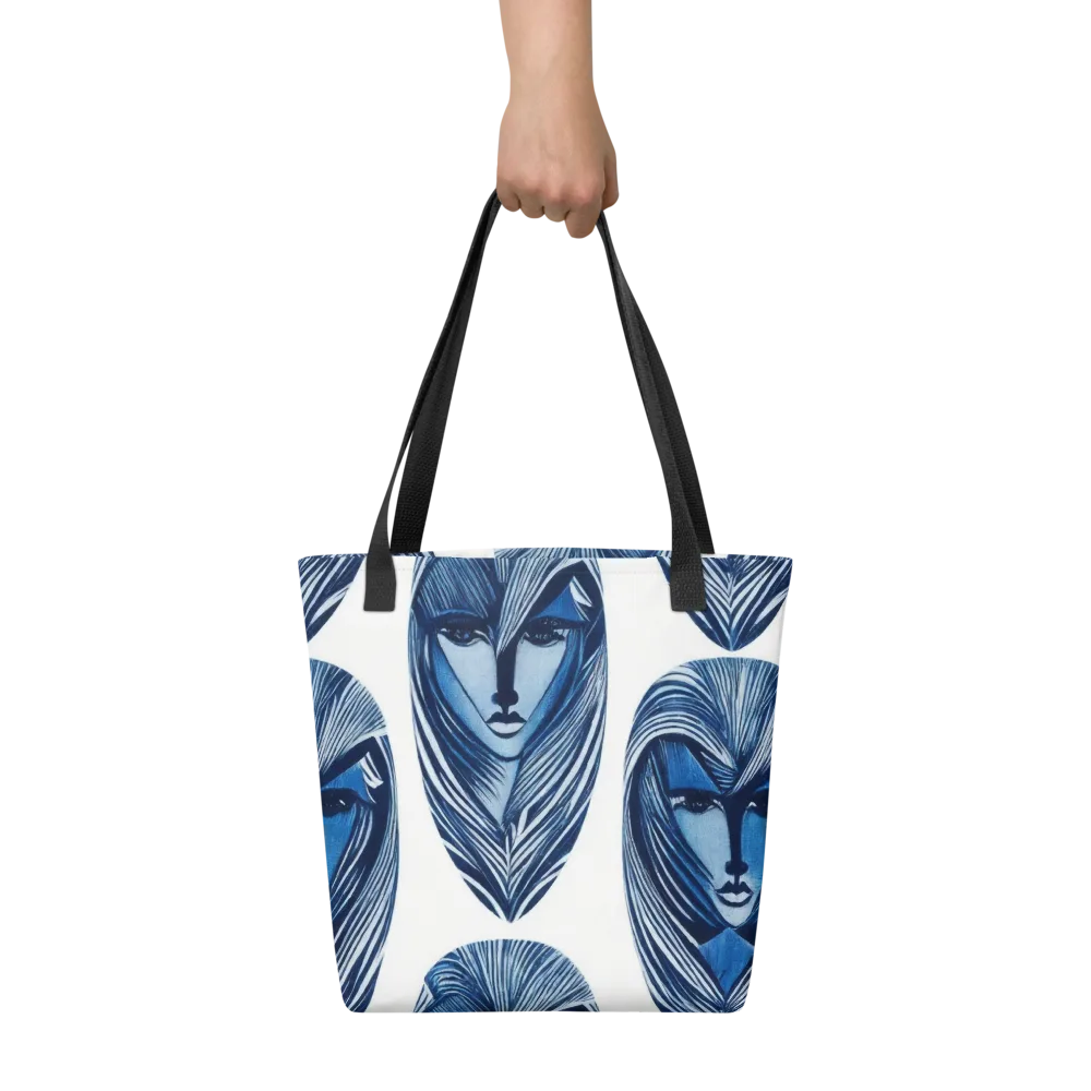 Indigo Visage on Tote Bag — Front