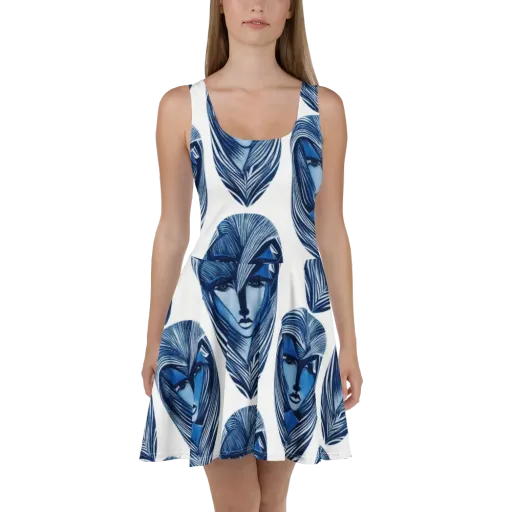 Indigo Visage on a Skater Dress