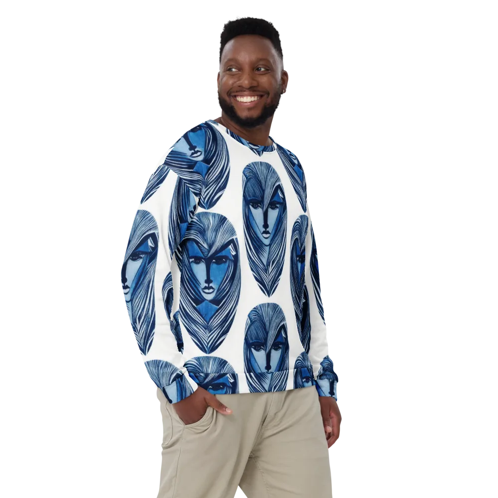 Indigo Visage on Sweatshirt — Front